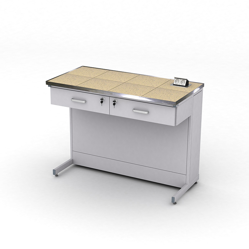 Cтіл демонстраційний лабораторний ЕКСПЕРТ з розетками, 1200х600х900, керамограніт, арт. 41-08.210